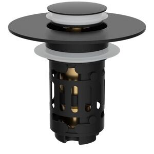 Hibbent Upgraded 3 in 1 Bathroom Black Matte Sink Drain Strainer NIB